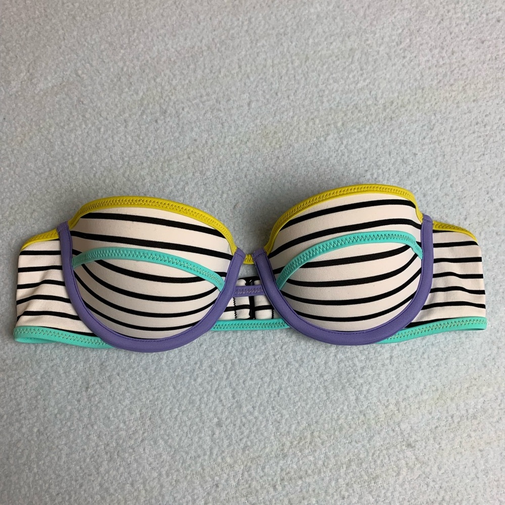 Victoria’s Secret stripe bandeau swim top
